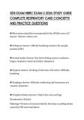 SDS EXAM NBRC EXAM 3 2026 STUDY GUIDE&NewLine;COMPLETE RESPIRATORY CARE CONCEPTS&NewLine;AND PRACTICE QUESTIONS