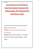 AMCA Phlebotomy Exam 2026 Newest Actual Exam&colon; Complete 100 Questions with Verified Answers &ndash; 100&percnt; Guaranteed Pass &vert; Complete A&plus; Guide