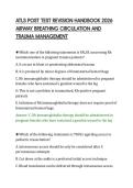 ATLS POST TEST REVISION HANDBOOK 2026&NewLine;AIRWAY BREATHING CIRCULATION AND&NewLine;TRAUMA MANAGEMENT&NewLine;