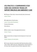 ATLS PRACTICE 2 COMPREHENSIVE STUDY&NewLine;GUIDE 2026 ADVANCED TRAUMA LIFE&NewLine;SUPPORT PRINCIPLES AND EMERGENCY CARE