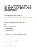 ATLS PRACTICE 2 CONCEPT REVIEW GUIDE&NewLine;2026 CRITICAL TRAUMA DECISION MAKING&NewLine;AND INTERVENTIONS
