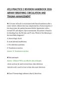 ATLS PRACTICE 2 REVISION HANDBOOK 2026&NewLine;AIRWAY BREATHING CIRCULATION AND&NewLine;TRAUMA MANAGEMENT