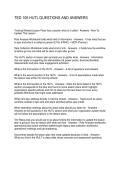 TED 105 HUTL QUESTIONS AND ANSWERS