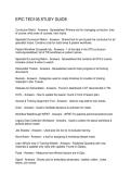 EPIC TED105 STUDY GUIDE