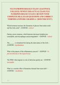 N212 PATHOPHYSIOLOGY EXAM 1 &lpar;EASTWICK &NewLine;COLLEGE&rpar; NEWEST 2026 ACTUAL EXAM&vert; N212 &NewLine;PATHOPHYSIOLOGY EXAM 1 REVIEW WITH &NewLine;COMPLETE REAL EXAM QUESTIONS AND CORRECT &NewLine;VERIFIED ANSWERS&sol; ALREADY GRADED A&plus; &lpar;MOST RECENT&excl;&excl;&rpar; 