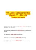 STEP 1 USMLE QUESTIONS AND VERIFIED CORRECT ANSWERS GRADED A&plus; -LATEST 2026-2027- 100- GUARANTEED PASS&period;docx&NewLine;&NewLine;