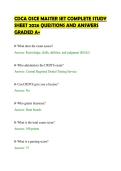 CDCA OSCE MASTER SET COMPLETE STUDY&NewLine;SHEET 2026 QUESTIONS AND ANSWERS&NewLine;GRADED A&plus;