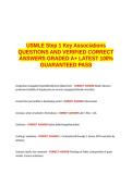 USMLE Step 1 Key Associations QUESTIONS AND VERIFIED CORRECT ANSWERS GRADED A&plus; -LATEST 2026-2027- 100- GUARANTEED PASS&period;docx&NewLine;&NewLine;