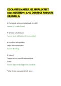CDCA OSCE MASTER SET FINAL SCRIPT&NewLine;2026 QUESTIONS AND CORRECT ANSWERS&NewLine;GRADED A&plus;