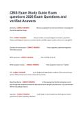 CBIS Exam Study Guide Exam questions 2026 Exam Questions and verified Answers