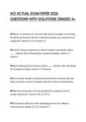 ACI ACTUAL EXAM PAPER 2026&NewLine;QUESTIONS WITH SOLUTIONS GRADED A&plus;