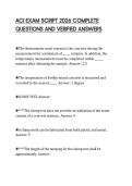 ACI EXAM SCRIPT 2026 COMPLETE&NewLine;QUESTIONS AND VERIFIED ANSWERS