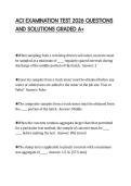 ACI EXAMINATION TEST 2026 QUESTIONS&NewLine;AND SOLUTIONS GRADED A&plus;