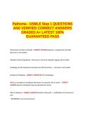 Pathoma - USMLE Step 1 QUESTIONS AND VERIFIED CORRECT ANSWERS GRADED A&plus; -LATEST 2026-2027- 100- GUARANTEED PASS&period;docx&NewLine;&NewLine;