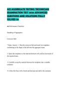 ACI AGGREGATE TESTING TECHNICIAN&NewLine;EXAMINATION TEST 2026 ADVANCED&NewLine;QUESTIONS AND SOLUTIONS FULLY&NewLine;SOLVED A&plus;