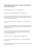 CIPP&sol;E Legislative Framework Exam &ndash; Questions and Study Guide for Exam Preparation Material