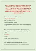 CPPM FINAL EXAM NEWEST 2026 ACTUAL EXAM &NewLine;TEST BANK&vert; AAPC CERTIFIED PROFESSIONAL &NewLine;PRACTICE MANAGER FINAL EXAM REVIEW WITH &NewLine;COMPLETE 300 REAL EXAM QUESTIONS AND &NewLine;CORRECT VERIFIED ANSWERS&sol; ALREADY GRADED &NewLine;A&plus; &lpar;MOST RECENT&excl;&excl;&rpar; 