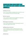 BACKFLOW FINAL EXAM SCRIPT 2026&NewLine;FULL QUESTIONS AND CORRECT ANSWERS&NewLine;VERIFIED A&plus;&NewLine;