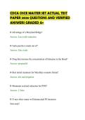 CDCA OSCE MASTER SET ACTUAL TEST&NewLine;PAPER 2026 QUESTIONS AND VERIFIED&NewLine;ANSWERS GRADED A&plus;