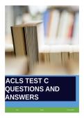 ACLS TEST C QUESTIONS AND ANSWERS&period;