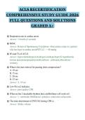 ACLS RECERTIFICATION&NewLine;COMPREHENSIVE STUDY GUIDE 2026&NewLine;FULL QUESTIONS AND SOLUTIONS&NewLine;GRADED A&plus;