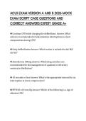 ACLS EXAM VERSION A AND B 2026 MOCK&NewLine;EXAM SCRIPT CASE QUESTIONS AND&NewLine;CORRECT ANSWERS EXPERT GRADE A&plus;