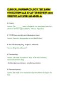 CLINICAL PHARMACOLOGY TEST BANK&NewLine;9TH EDITION ALL CHAPTER REVIEW 2026&NewLine;VERIFIED ANSWERS GRADED A&plus;