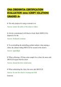 CNA CREDENTIA CERTIFICATION&NewLine;EVALUATION 2026 SCRIPT SOLUTIONS&NewLine;GRADED A&plus;