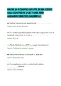 BADM 211 COMPREHENSIVE EXAM SCRIPT&NewLine;2026 COMPLETE QUESTIONS AND&NewLine;ANSWERS VERIFIED SOLUTIONS&NewLine;