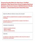 Property&sol;Casualty Illinois for State Exam &vert; Certified &NewLine;Questions &vert;&vert; Most Recent Exam Actual Complete Real Exam &NewLine;Questions And Correct Answers &lpar;Verified Answers&rpar; Already &NewLine;Graded A&plus; &vert; Guaranteed Success&excl;&excl; Brand New Exam