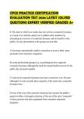 CPCE PRACTICE EXAM STUDY GUIDE 2026&NewLine;UPDATED QUESTIONS AND ANSWERS&NewLine;COMPLETE RESOURCE GRADED A&plus;&NewLine;