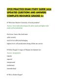 CPCE PRACTICE CERTIFICATION&NewLine;EVALUATION TEST 2026 LATEST SOLVED&NewLine;QUESTIONS EXPERT VERIFIED GRADED A&plus;