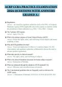 ACRP CCRA PRACTICE EXAMINATION&NewLine;2026 QUESTIONS WITH ANSWERS&NewLine;GRADED A&plus;