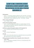 ACRP CCRC CERTIFICATION&NewLine;CERTIFICATION SCRIPT 2026&NewLine;QUESTIONS WITH SOLUTIONS&NewLine;GRADED A&plus;