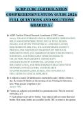ACRP CCRC CERTIFICATION&NewLine;COMPREHENSIVE STUDY GUIDE 2026&NewLine;FULL QUESTIONS AND SOLUTIONS&NewLine;GRADED A&plus;