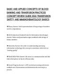 BASIC AND APPLIED CONCEPTS OF BLOOD&NewLine;BANKING AND TRANSFUSION PRACTICES&NewLine;CONCEPT REVIEW GUIDE 2026 TRANSFUSION&NewLine;SAFETY AND IMMUNOHEMATOLOGY BASICS&NewLine;