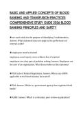BASIC AND APPLIED CONCEPTS OF BLOOD&NewLine;BANKING AND TRANSFUSION PRACTICES&NewLine;COMPREHENSIVE STUDY GUIDE 2026 BLOOD&NewLine;BANKING PRINCIPLES AND SAFETY