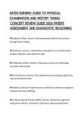 BATES NURSING GUIDE TO PHYSICAL&NewLine;EXAMINATION AND HISTORY TAKING&NewLine;CONCEPT REVIEW GUIDE 2026 PATIENT&NewLine;ASSESSMENT AND DIAGNOSTIC REASONING&NewLine;