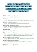 ACSM CLINICAL EXERCISE&NewLine;PHYSIOLOGIST CERTIFICATION&NewLine;SCRIPT 2026 QUESTIONS WITH&NewLine;SOLUTIONS GRADED A&plus;