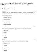 Intro to Psychology CLEP &ndash; Study Guide and Exam Preparation Material
