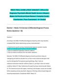 NR547 FINAL EXAM LATEST 2026&sol;2027 &vert; Differential Diagnosis Psychiatric-Mental Health Across Lifespan &vert; Weeks 5-8 Practicum Exam Review &vert; Complete Guide &vert; Chamberlain &vert; Pass Guaranteed - A&plus; Graded&NewLine;&NewLine;