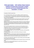 PCHA Latest Update 2026&sol;2027 &ndash; 100&percnt; Verified &vert; Patient‑Centered Healthcare Assistant Exam Actual Exam Complete Questions and Answers Detailed Rationales Pass Guaranteed - A&plus; Graded