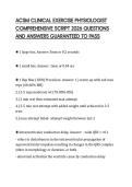 ACSM CLINICAL EXERCISE PHYSIOLOGIST&NewLine;COMPREHENSIVE SCRIPT 2026 QUESTIONS&NewLine;AND ANSWERS GUARANTEED TO PASS