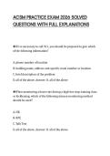 ACSM PRACTICE EXAM 2026 SOLVED&NewLine;QUESTIONS WITH FULL EXPLANATIONS