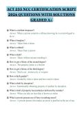 ACT 235 NCC CERTIFICATION SCRIPT&NewLine;2026 QUESTIONS WITH SOLUTIONS&NewLine;GRADED A&plus;