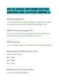 ACT 235 ACTUAL TEST PAPER 2026 FULL&NewLine;QUESTIONS AND SOLUTIONS VERIFIED A&plus;