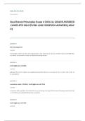real estate principles EXAM A&plus; GRADE ASSURED COMPLETE SOLUTIONS AND VERIFIED ANSWERS