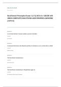 real estate principles EXAM A&plus; GRADE ASSURED COMPLETE SOLUTIONS AND VERIFIED ANSWERS