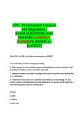 LPC - Professional Conduct and Regulation EXAM QUESTIONS AND VERIFIED CORRECT ANSWERS GRADED A&plus; -LATEST 2026-2027- 100- GUARANTEED PASS&period;docx&NewLine;&NewLine;&NewLine;LPC - Professional Conduct and Regulation EXAM QUESTIONS AND VERIFIED CORRECT ANSWERS GRADED A&plus; -LATEST 2026-