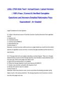 LEGL 2700 UGA Test 1 Actual Exam &vert; Latest Version 2026&sol;2027 &vert; 100&percnt; Pass &vert; Correct & Verified Complete Questions and Answers Detailed Rationales Pass Guaranteed - A&plus; Graded